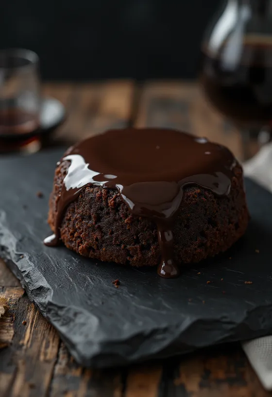 Servierte Low-Carb Schokoladentorte