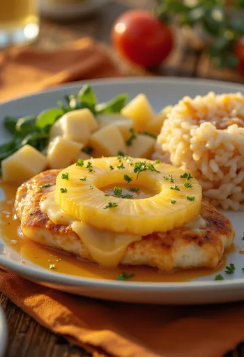 Hähnchenbrustfilet mit Ananas und cremiger Sahnesauce
