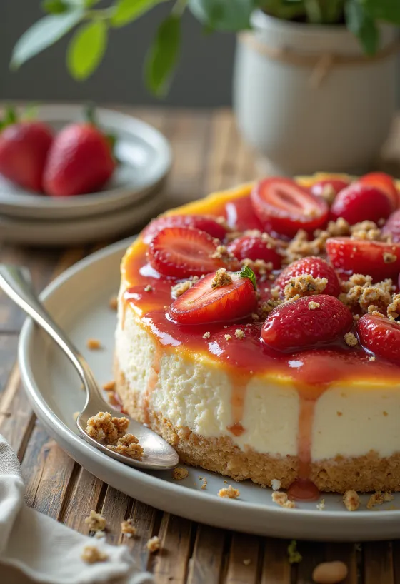 Glutenfreier Cheesecake mit frischen Früchten