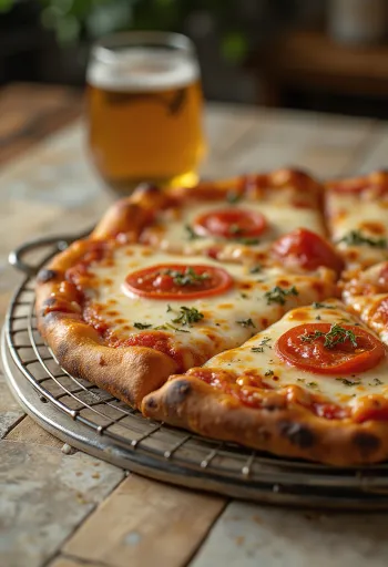 New York Style Pizza dünn mit großen Stücken