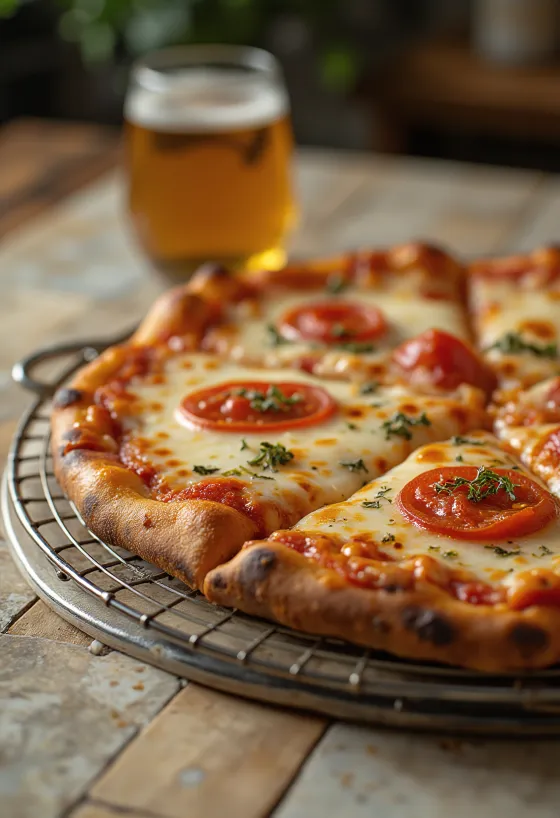 New York Style Pizza dünn mit großen Stücken