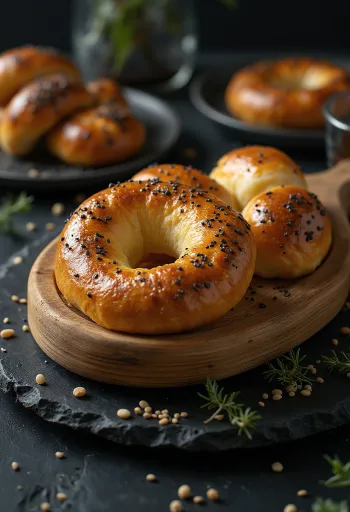 Frisch gebackener Bublik Bagel