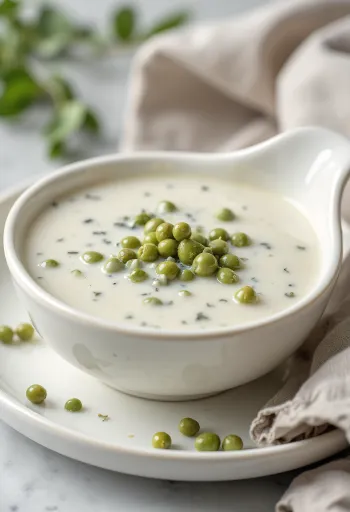 Cremige Kapern-Sauce serviert
