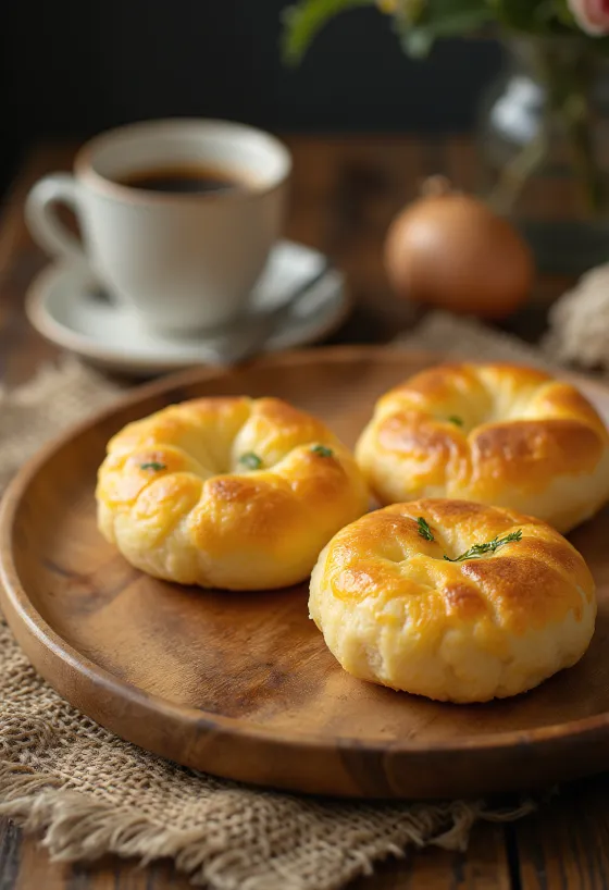 Almojábana nach kolumbianischer Art, mit frischem Käse und Masarepa