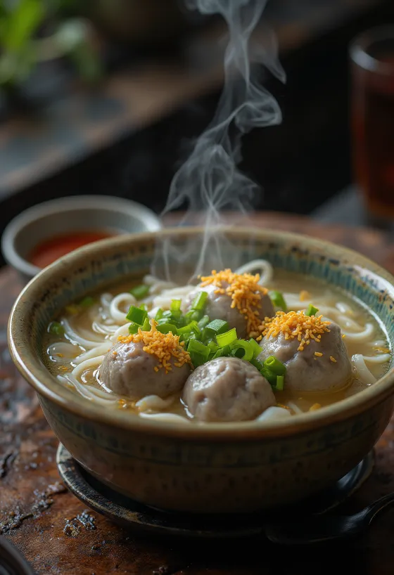 Bakso serviert