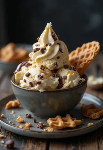 Ben & Jerry’s Americone Dream Eis serviert