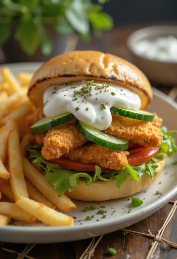 Servierter Gyros-Burger