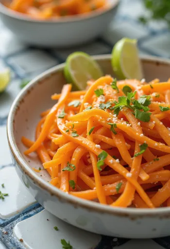 Morkovcha, russischer Karottensalat mit Knoblauch und frischer Petersilie