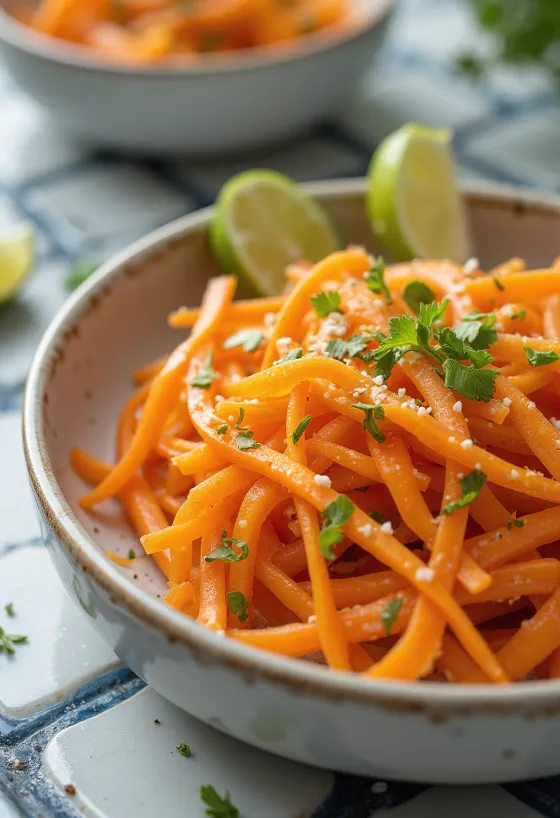 Morkovcha, russischer Karottensalat mit Knoblauch und frischer Petersilie