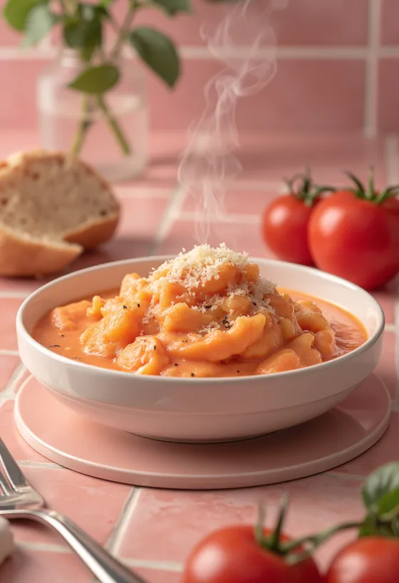 Servierte Tomaten-Rosmarin-Sauce