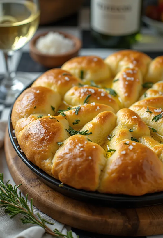 Frisch gebackene Focaccia-Brötchen