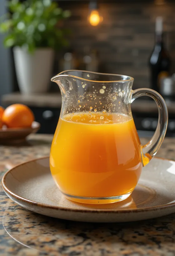 Servierte Rosmarin-Orangen-Sauce