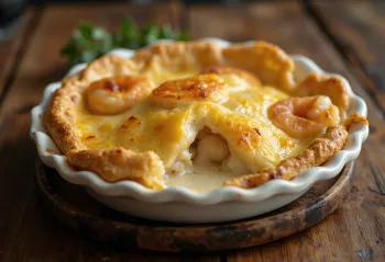 Empadão de Camarão, brasilianische Pie mit Garnelenfüllung im Mürbeteig