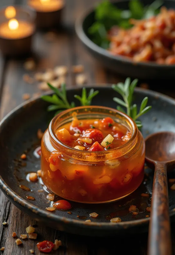 Servierte Süße Chilisauce