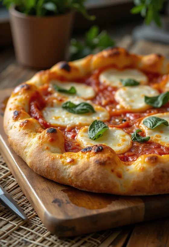 Pizza al Taglio mit dickem Teig und Mozzarella