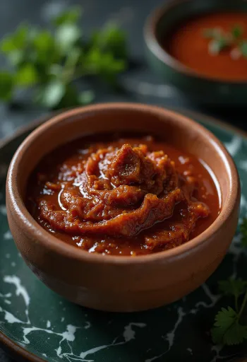 Berbere-Würzsauce serviert zu Grillgerichten