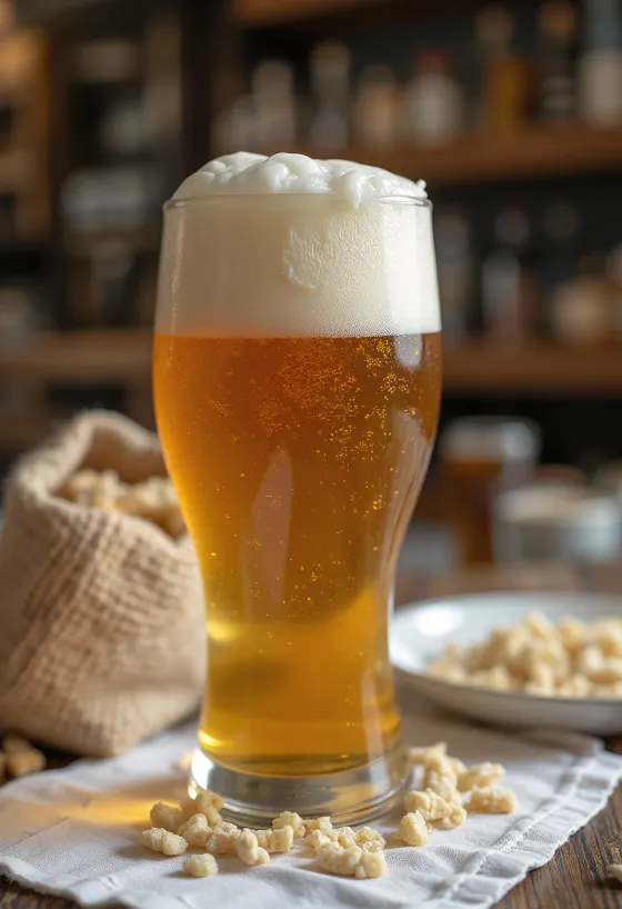 Selbstgebrautes Bier in der Flasche