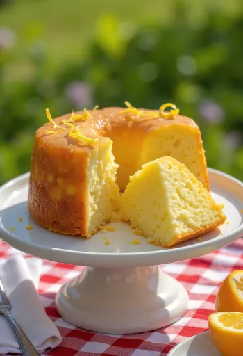 Servierter Quark-Orangen-Kuchen