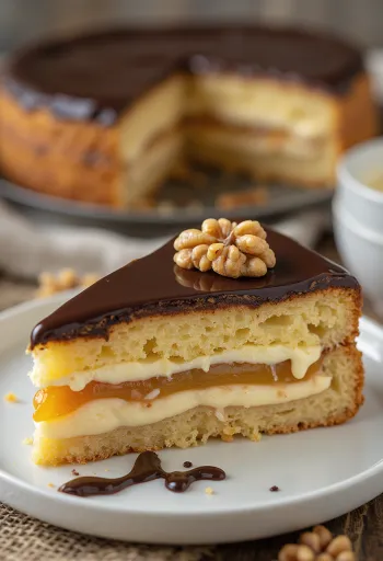 Servierte Gerbeaud-Torte