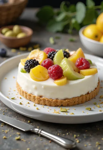 Joghurt-Torte mit Früchten