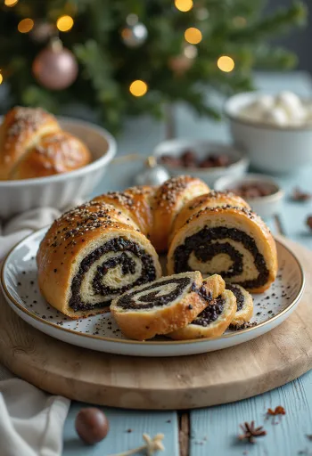 Mohnstrudel mit goldbrauner Kruste