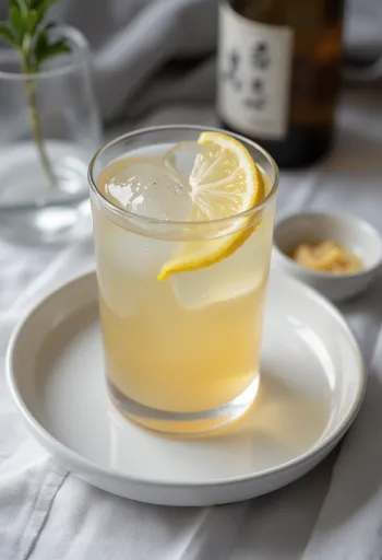 Japanischer Sake-Cider im Glas serviert