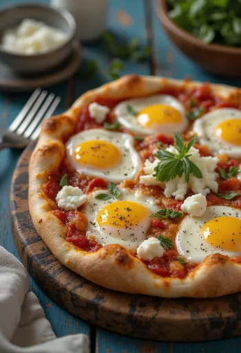 Pizza alla Norma mit sizilianischen Auberginen und Ricotta