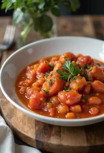 Provenzalische Tomatensauce serviert mit frischer Pasta