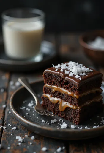 Schoko-Karamell-Torte elegant serviert