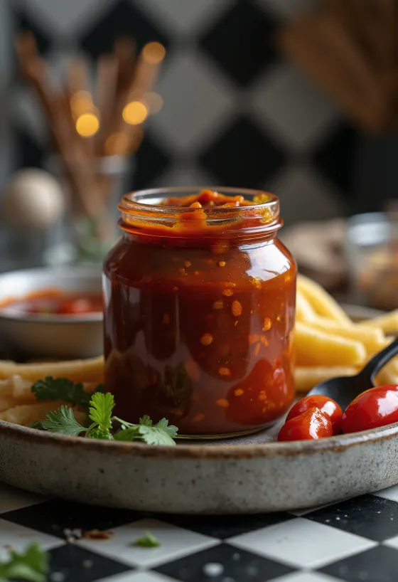 Smoky Chili-BBQ-Sauce serviert