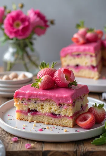 Mohn-Punsch-Torte in Scheiben