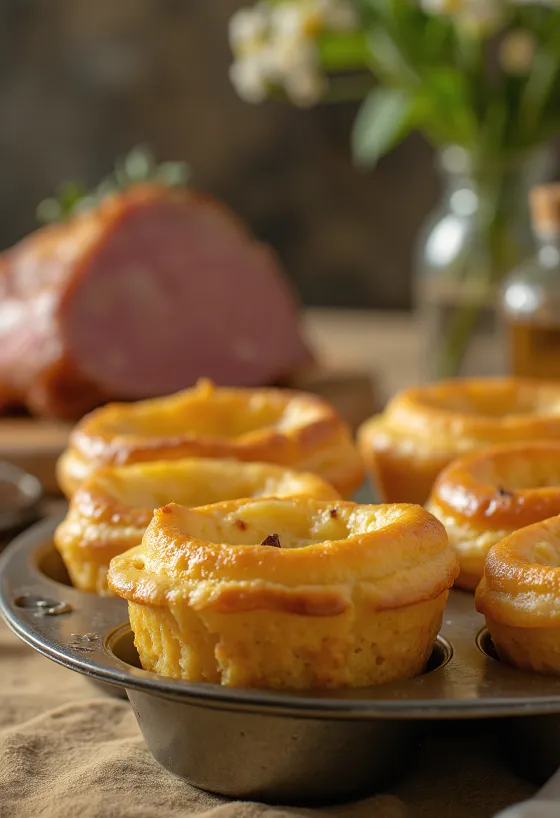 Yorkshire Pudding mit Rosmarin, frisch serviert
