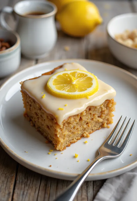 Maronen-Zitronen-Torte auf einem Kuchengitter