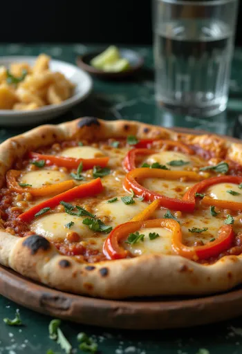 Servierte Pizza Chilena