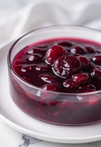 Servierte Rotwein-Pflaumen-Sauce