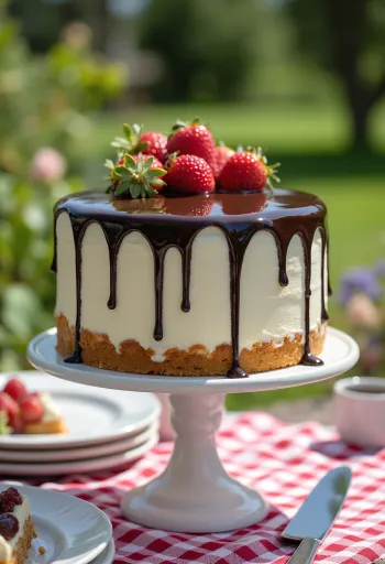 Drip Cake mit Schokoladenganache