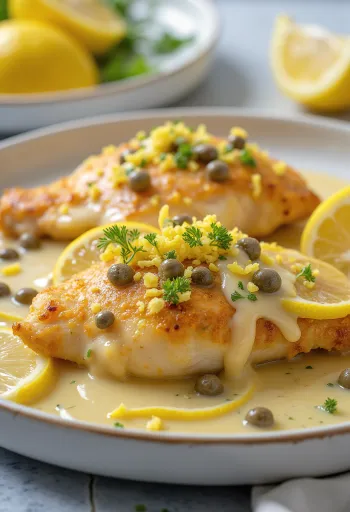 Piccata al Limone, Zitronenhähnchenbrust mit Kapernsoße