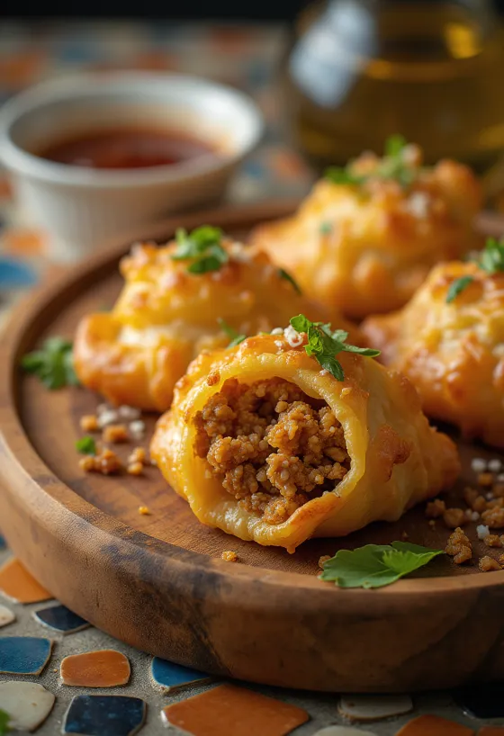 Coxinha mit Soja, vegetarischer Snack mit Sojahack-Füllung