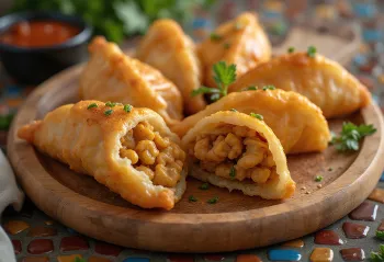 Coxinha mit Soja, vegetarischer Snack mit Sojahack-Füllung