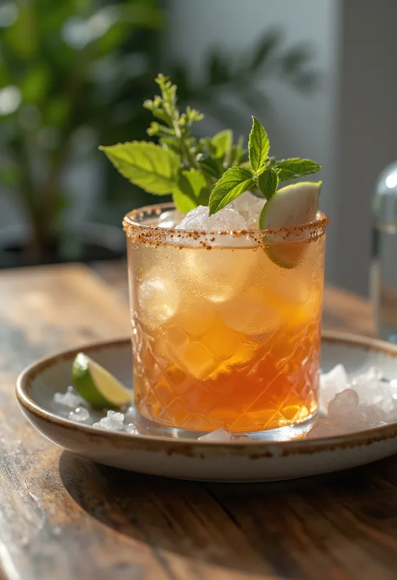 Mai Tai Cocktail mit Minze und Limette