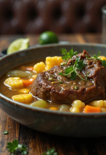 Caldo de Res, mexikanische Rindfleischsuppe mit Gemüse
