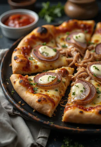 Servierte Pizza Cubana