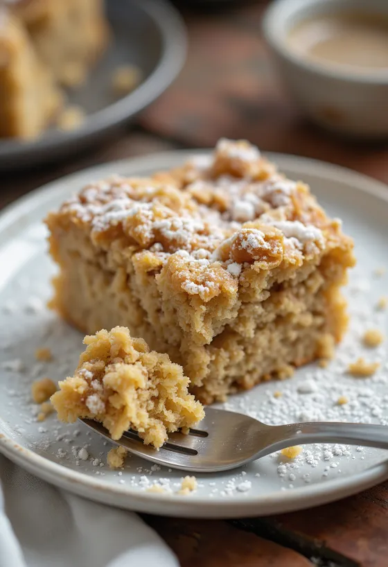 Präbiotische Kokos-Quinoa-Kuchenscheiben mit köstlichem, goldbraunem Teig