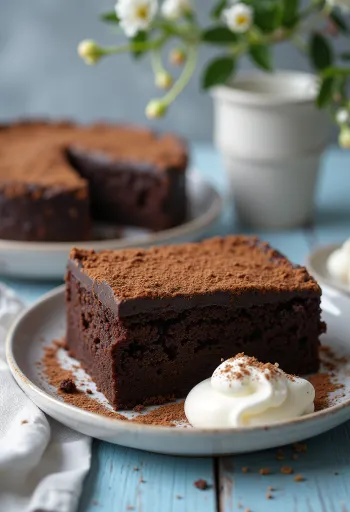 Rum-Kaffee-Torte mit Schokoladenraspeln verziert