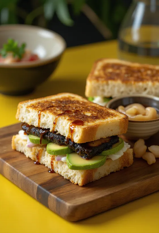 Frisch zubereitetes Anago-Sandwich