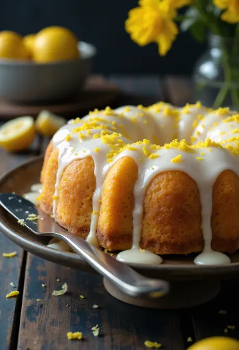 Zitronen-Honig-Kuchen mit frischer Zitronenglasur