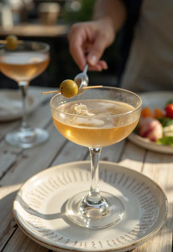 Martini Cocktail mit Olive
