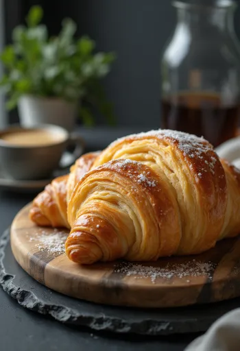 Frisch gebackenes Riesen-Croissant