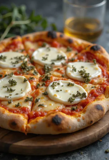 Pizza ai Formaggi di Capra mit Ziegenkäse und Mozzarella