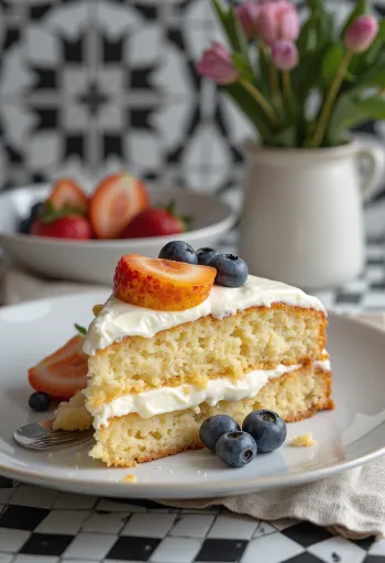 Servierte zuckerfreie Vanilletorte
